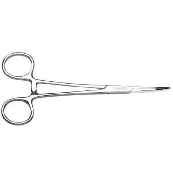 Hemostatic forceps, curved type